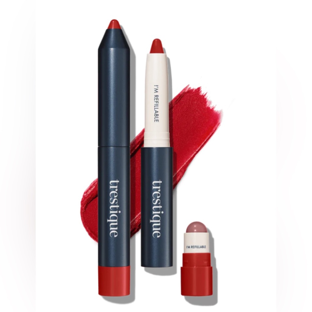 NIB trestique Matte Lip Crayon + Balm in Chile Red ❤️